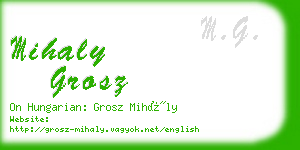 mihaly grosz business card